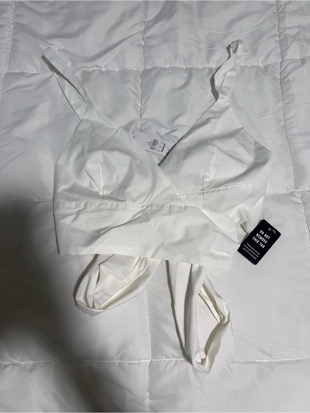 Express White Wrap Bralette